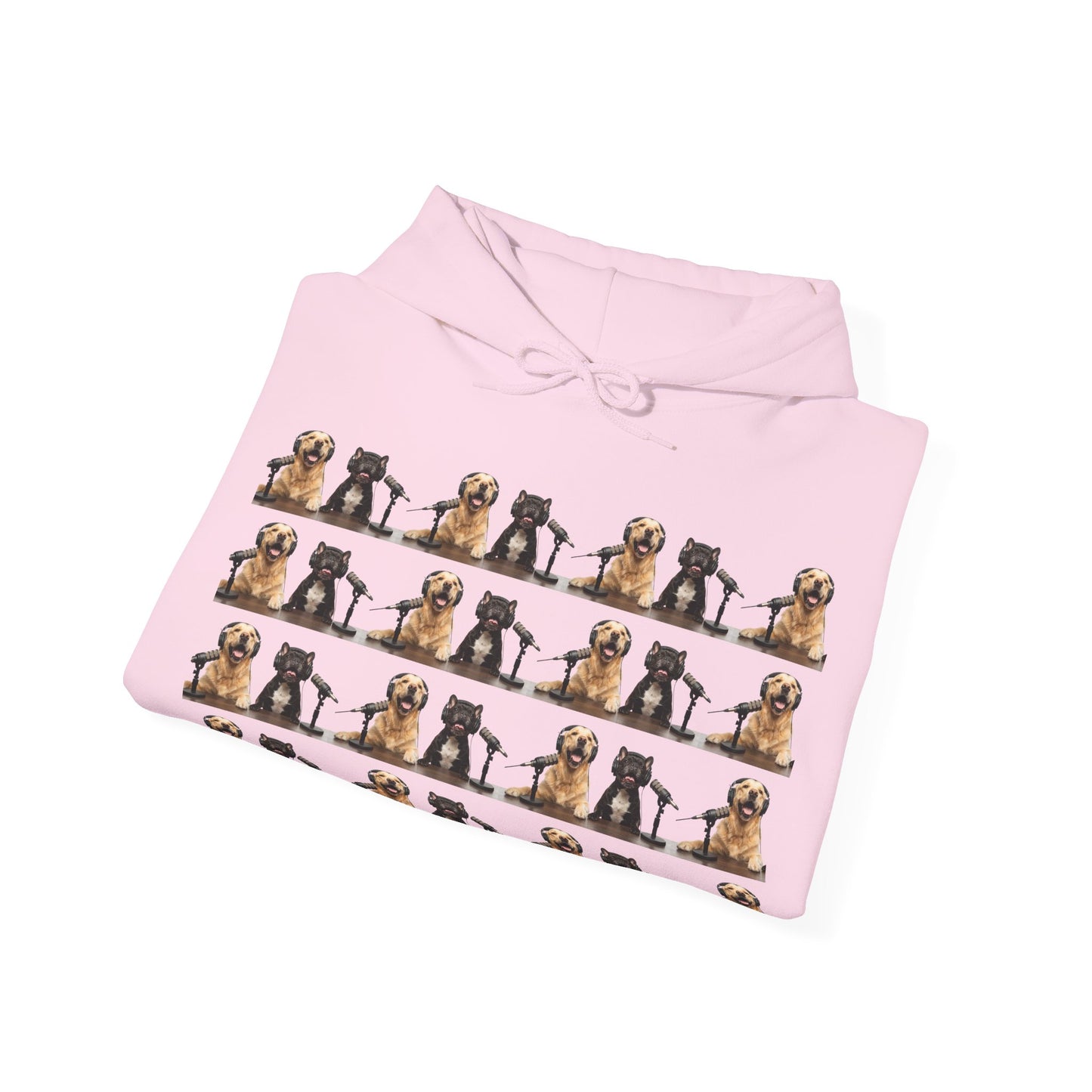 Goldie & Frenchie Repeating Pattern with UK Flag Hoodie — Front & Back Print - Ships from United Kingdom