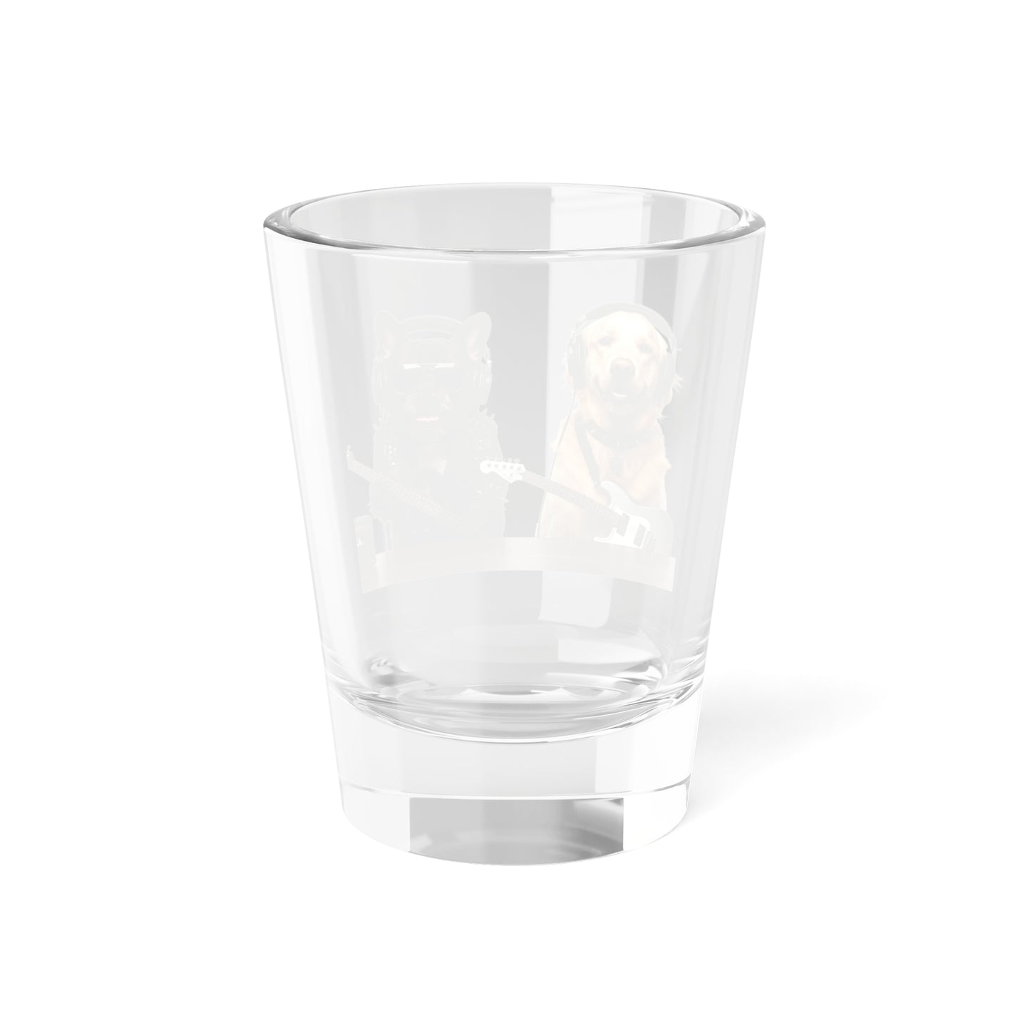 Goldie & Frenchie Rock Dogs - High Quality, Heavy Shot Glass, 1.5oz