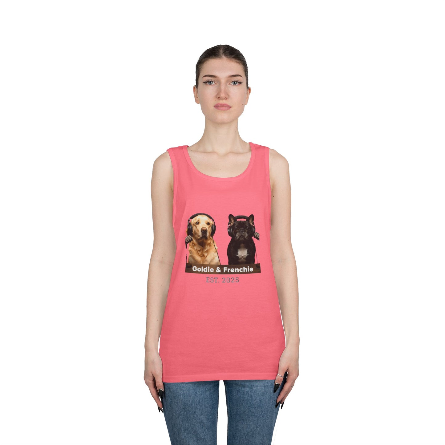 Goldie & Frenchie Front and Back Tank Top - Unisex