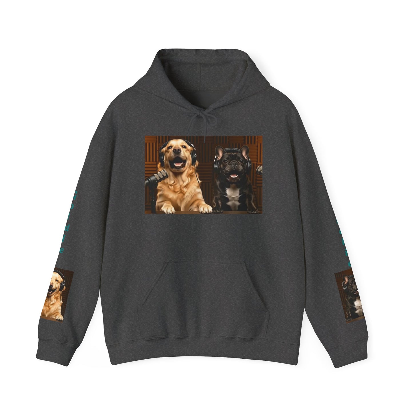 Goldie & Frenchie Hoodie — "Love G&F" Back and Front