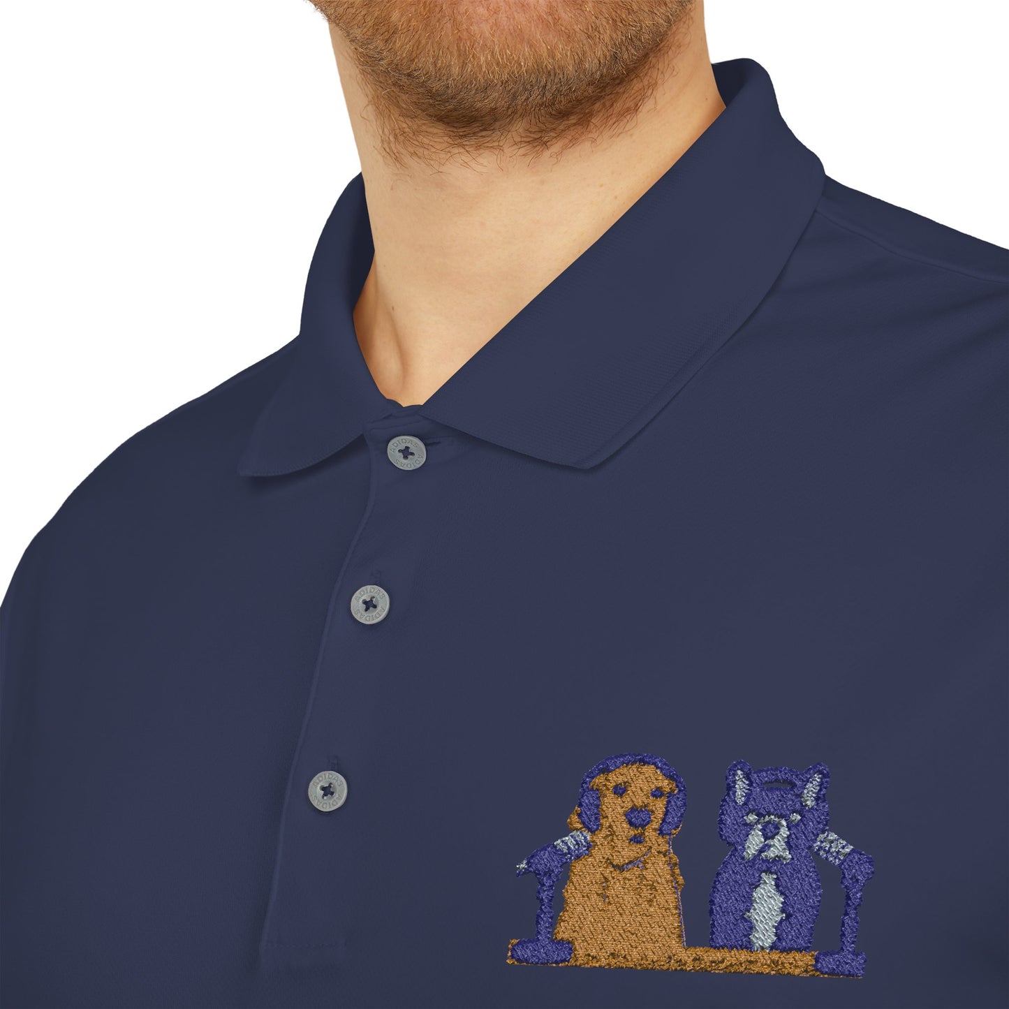 Goldie & Frenchie Embroidered Logo High Performance Polo | Customized adidas®