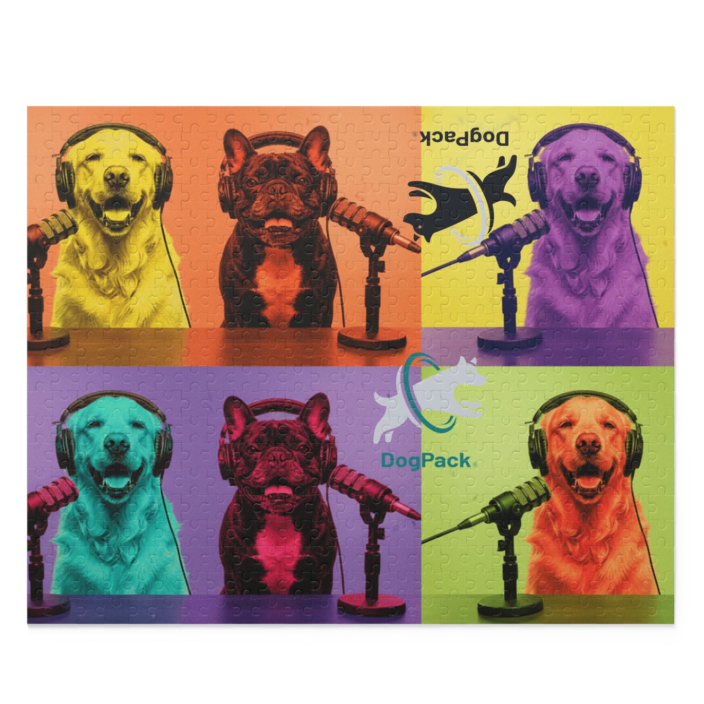 *LIMITED to 10 pieces ever sold* Goldie & Frenchie Warhol Inspired Pop Art  Puzzle — 120/252/500 Pieces Jigsaw Puzzle