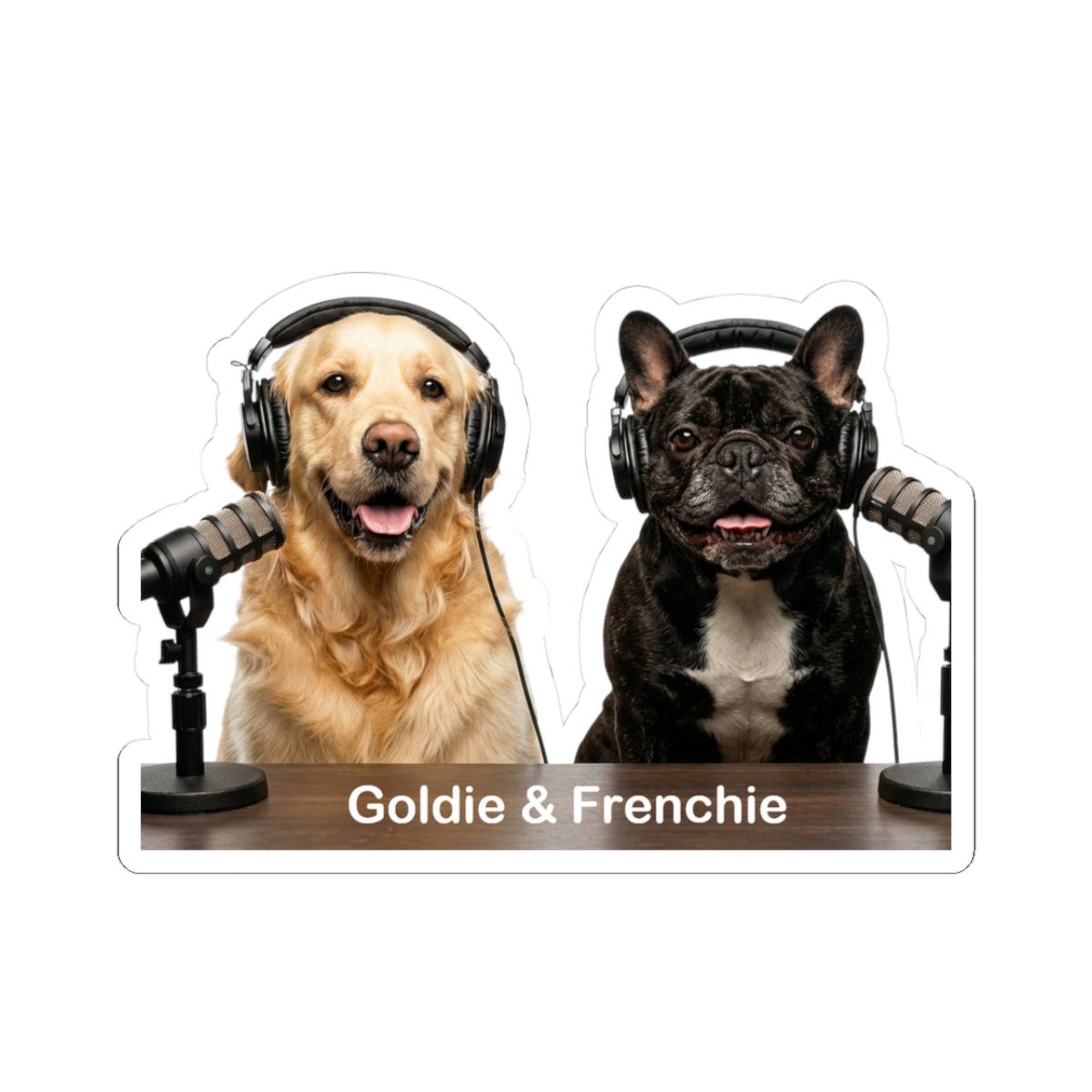 Goldie & Frenchie Smiling Sticker
