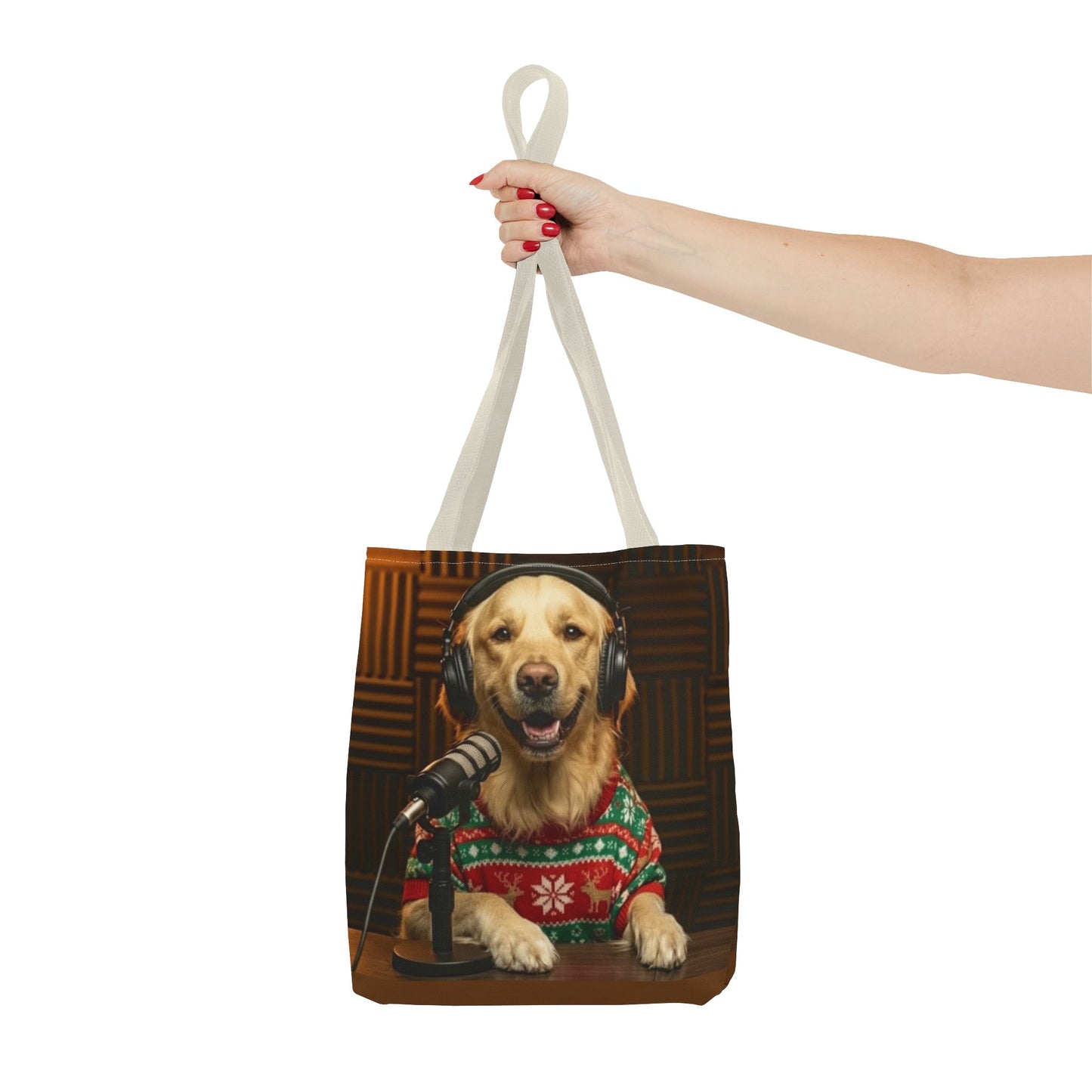 Goldie & Frenchie Smiling Christmas Tote Bag