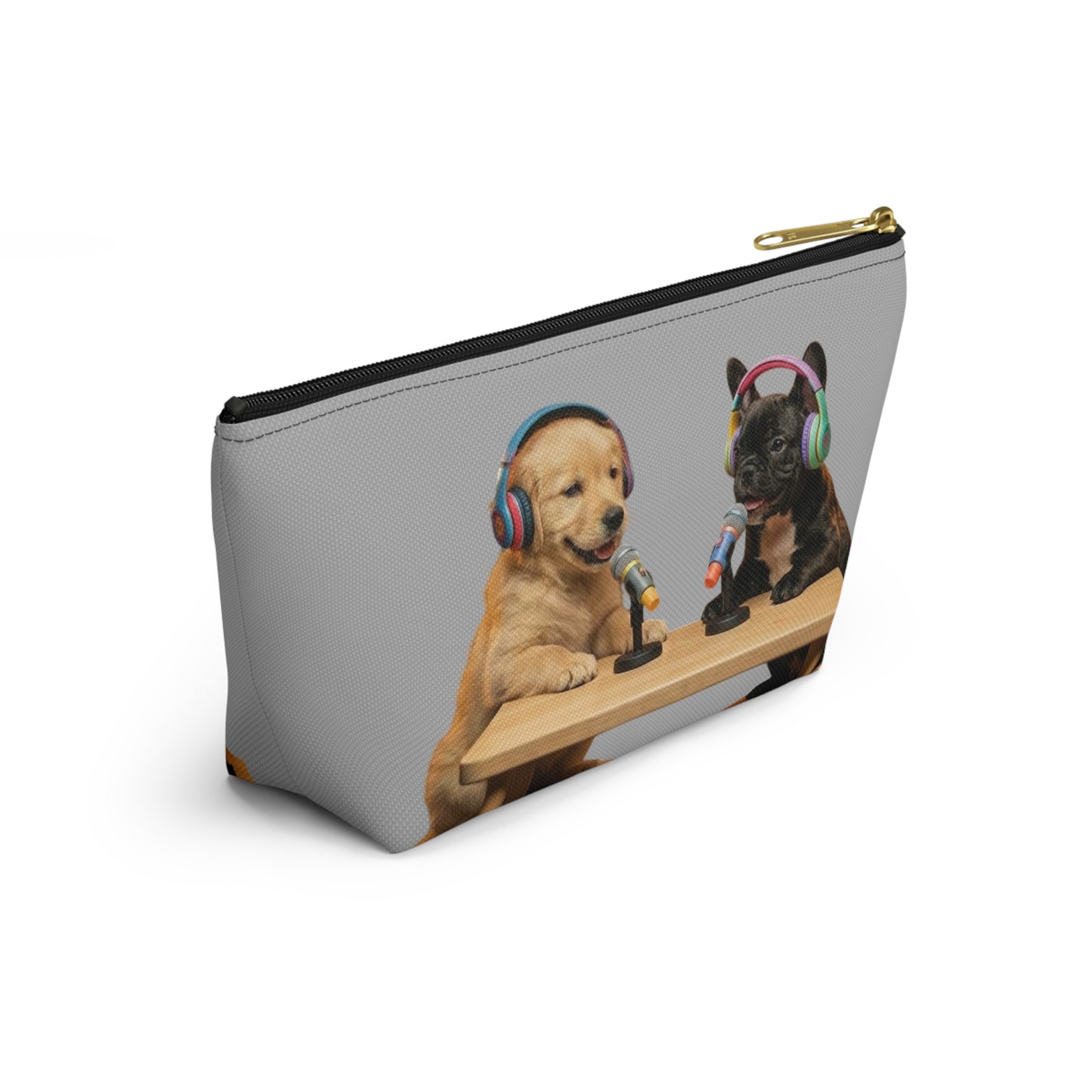 Goldie & Frenchie Playful Puppies and Serious Adults Accessory Pouch