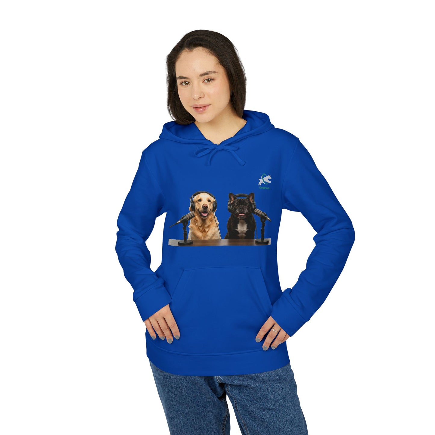 Goldie & Frenchie™ with DogPack® Logo Hoodie | Customized adidas sweatshirt