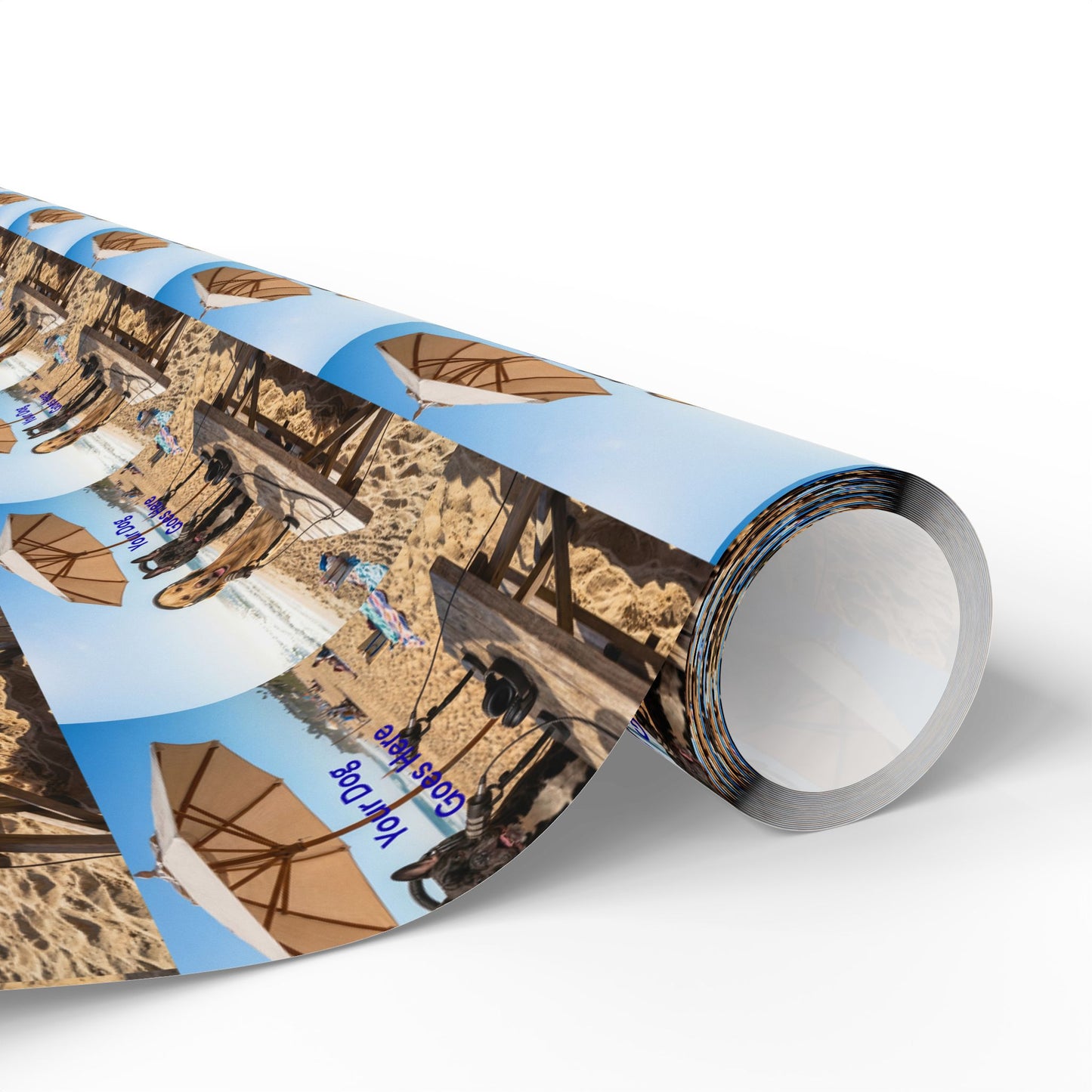 Goldie & Frenchie 'On The Beach with Your Dog' Custom Wrapping Paper Roll — Podcast Inspired Gift Wrap