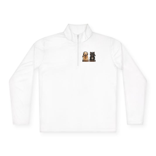 'Goldie & Frenchie' Quarter-Zip Pullover