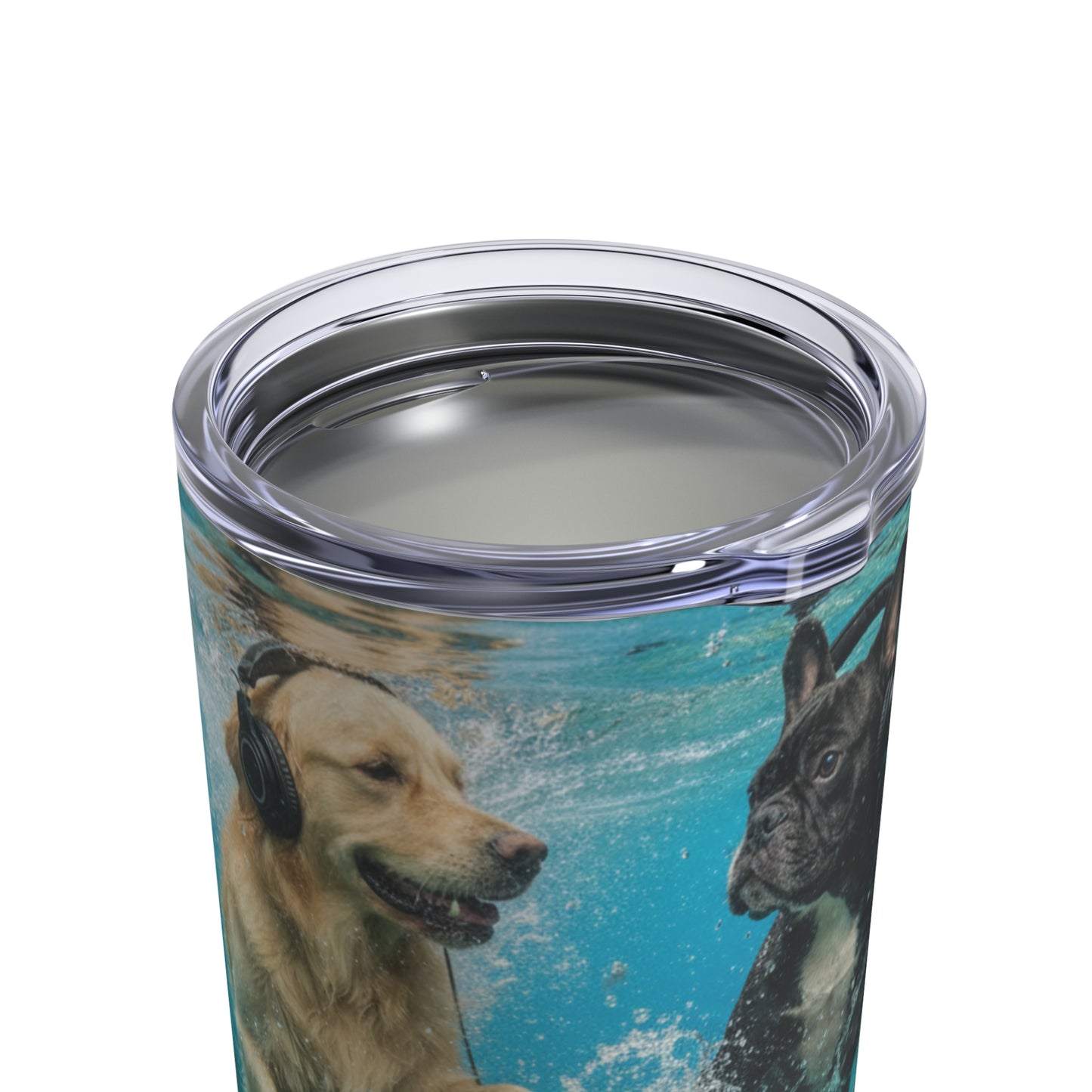 Goldie & Frenchie 10oz Dog Swim Tumbler - Underwater Dogs Travel Cup