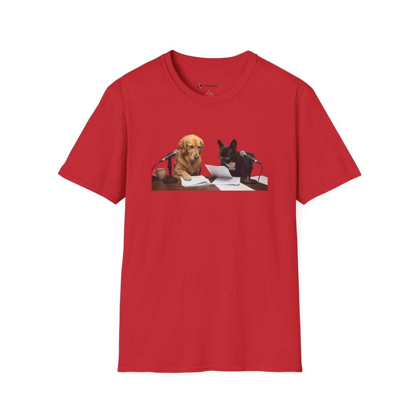 Goldie & Frenchie 'Reading over the Script' Graphic Softstyle T-Shirt - Unisex