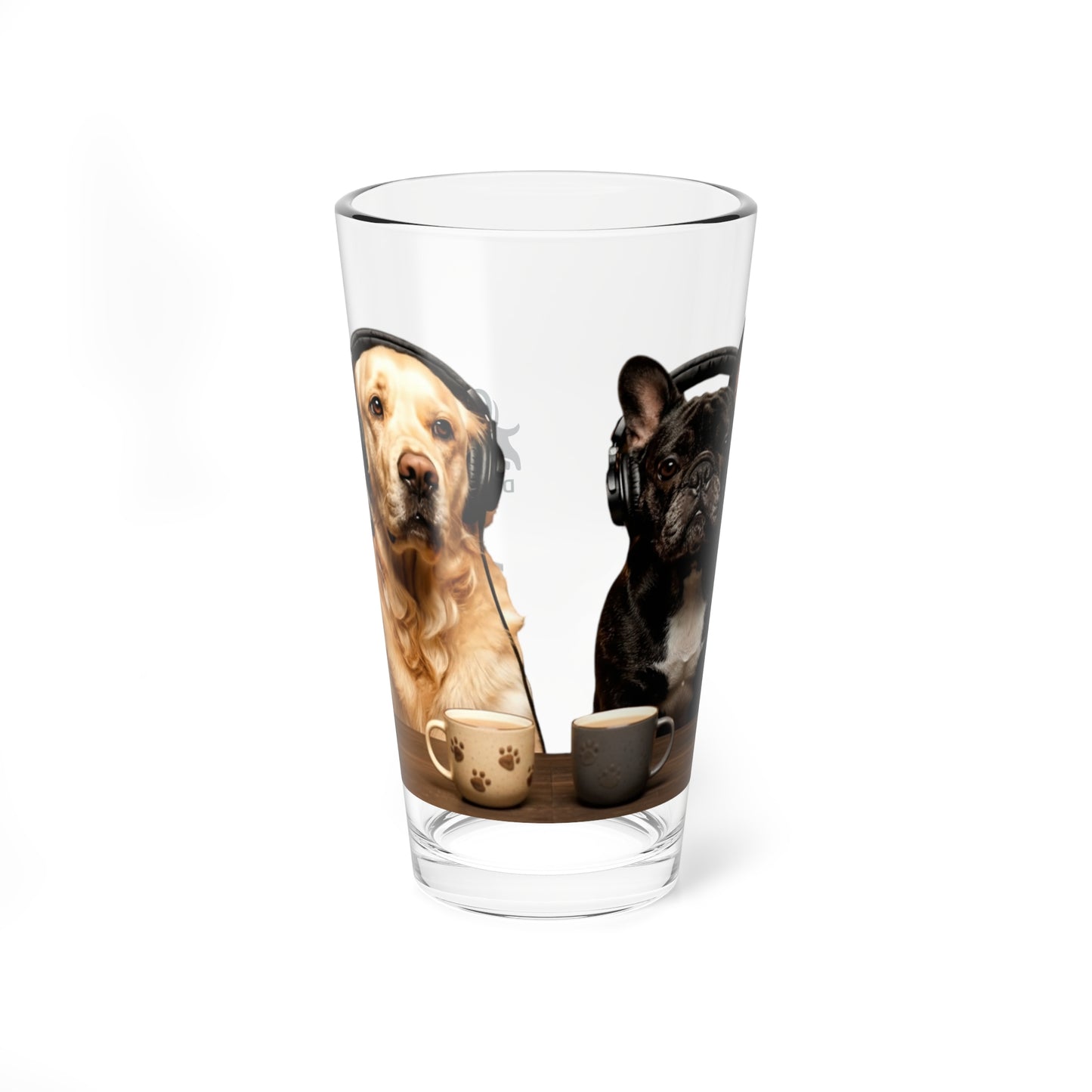 Goldie & Frenchie Serious Podcast Pint Glass 16oz (473ml)