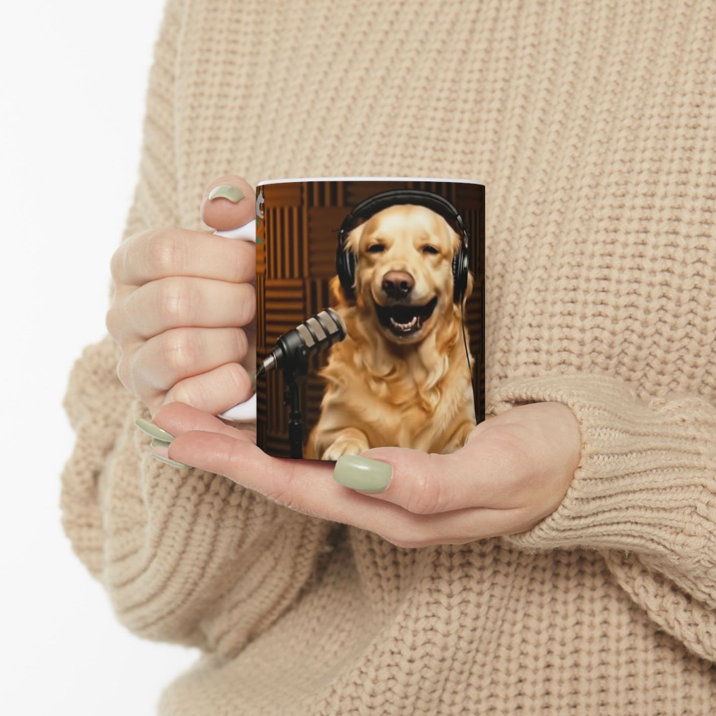 Goldie & Frenchie Laughing On-Air Podcast Mug