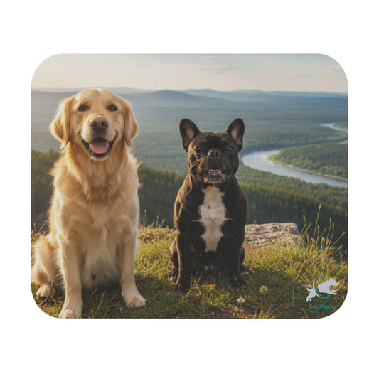 Goldie & Frenchie Take the Day Off - 9'x8' Mouse Pad