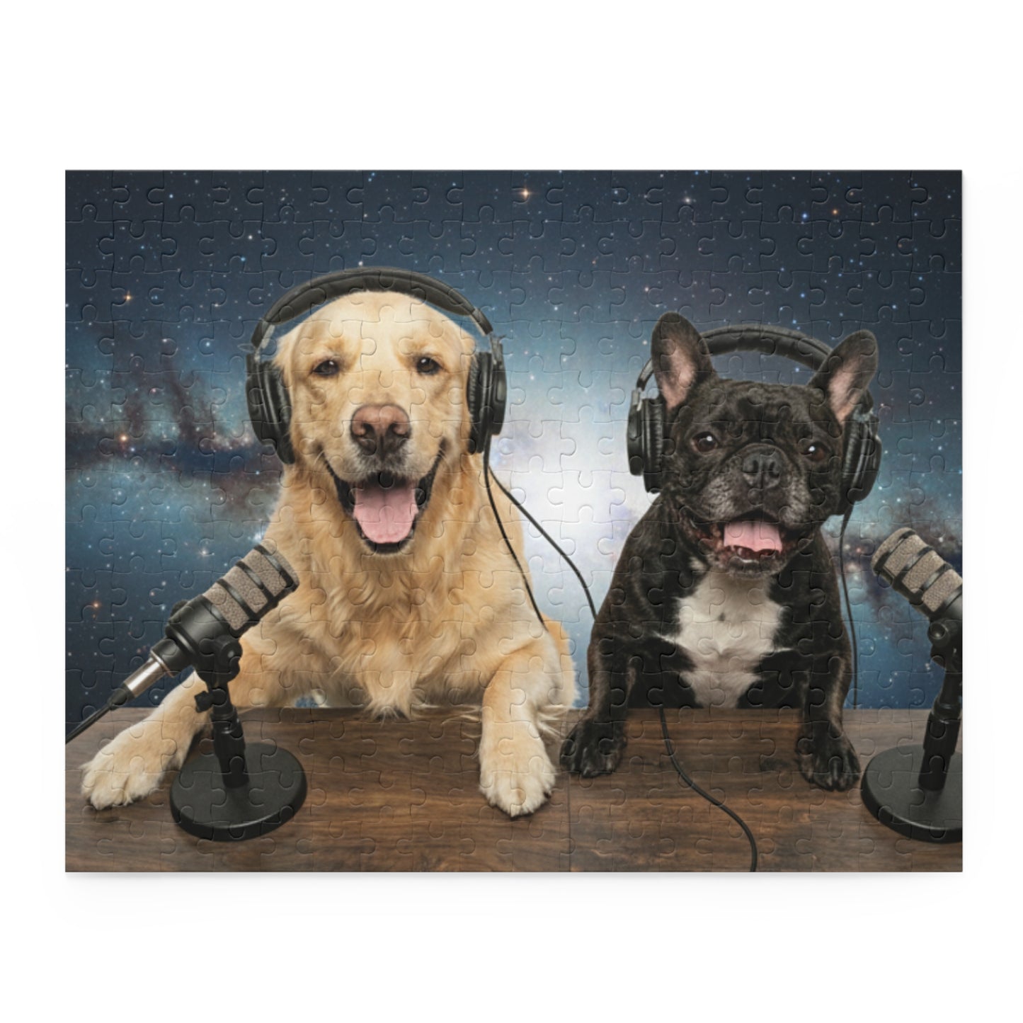 Goldie & Frenchie Broadcasting from Space Puzzle — 120/252/500-Piece Jigsaw