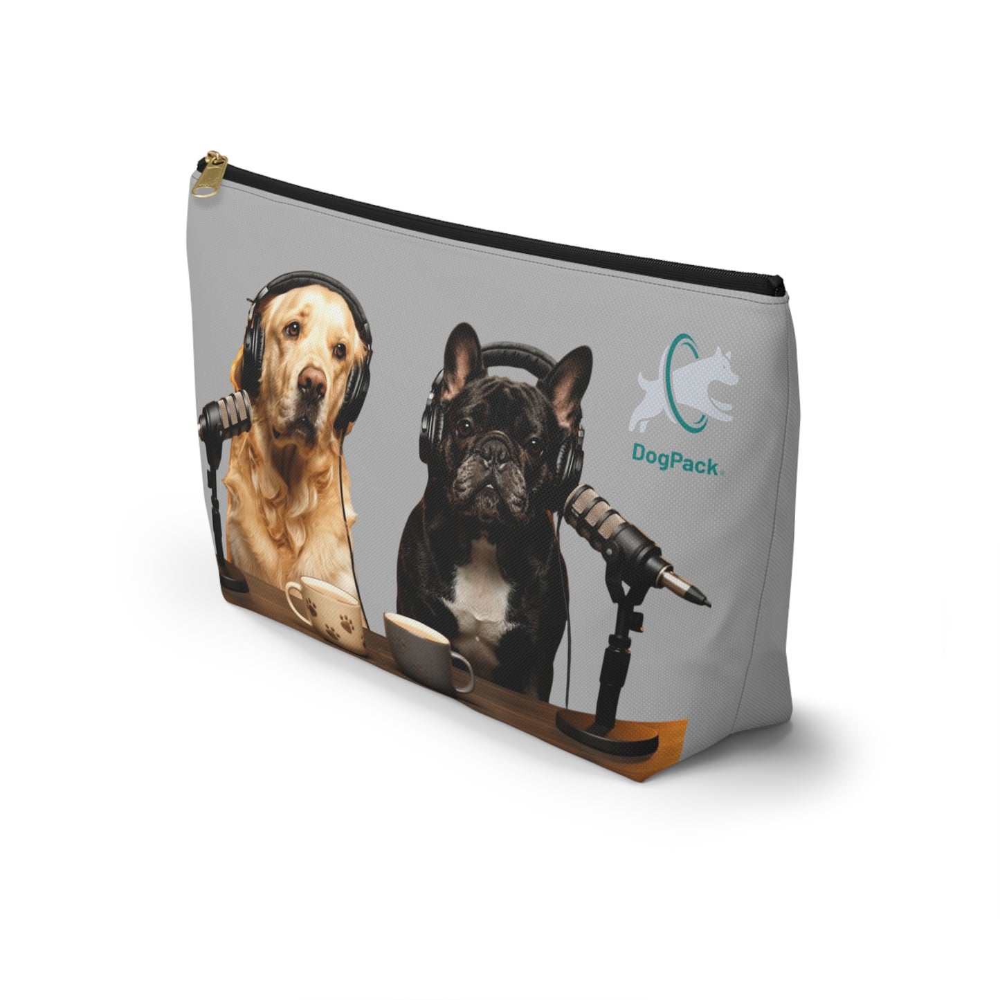 Goldie & Frenchie Playful Puppies and Serious Adults Accessory Pouch