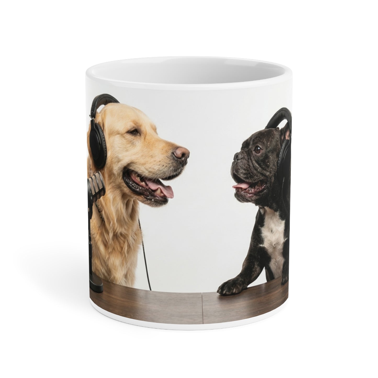 Goldie & Frenchie Chatting Ceramic Coffee Mug (11oz/15oz/20oz) - Made and Ships from Canada