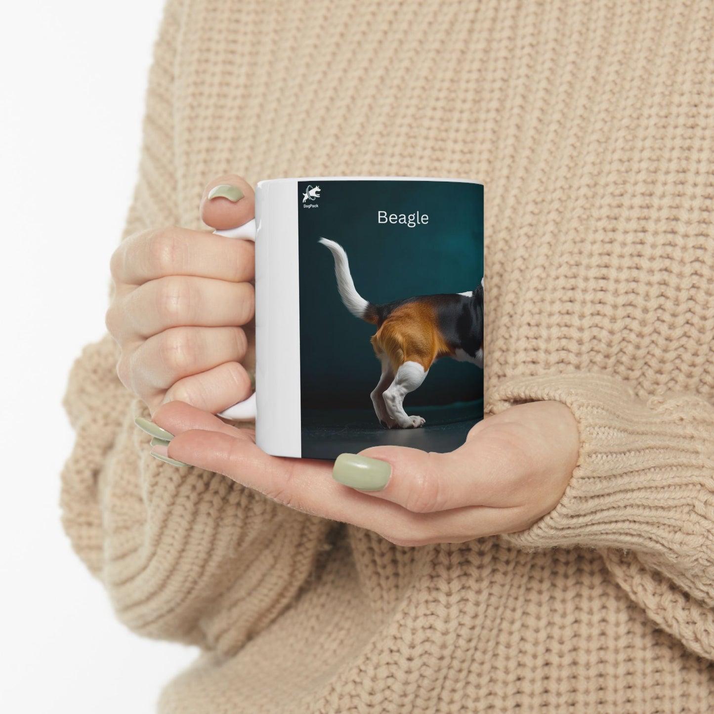 Beagle Dog Ceramic Mug — Cute Pet Portrait Coffee Cup (11oz & 15oz)