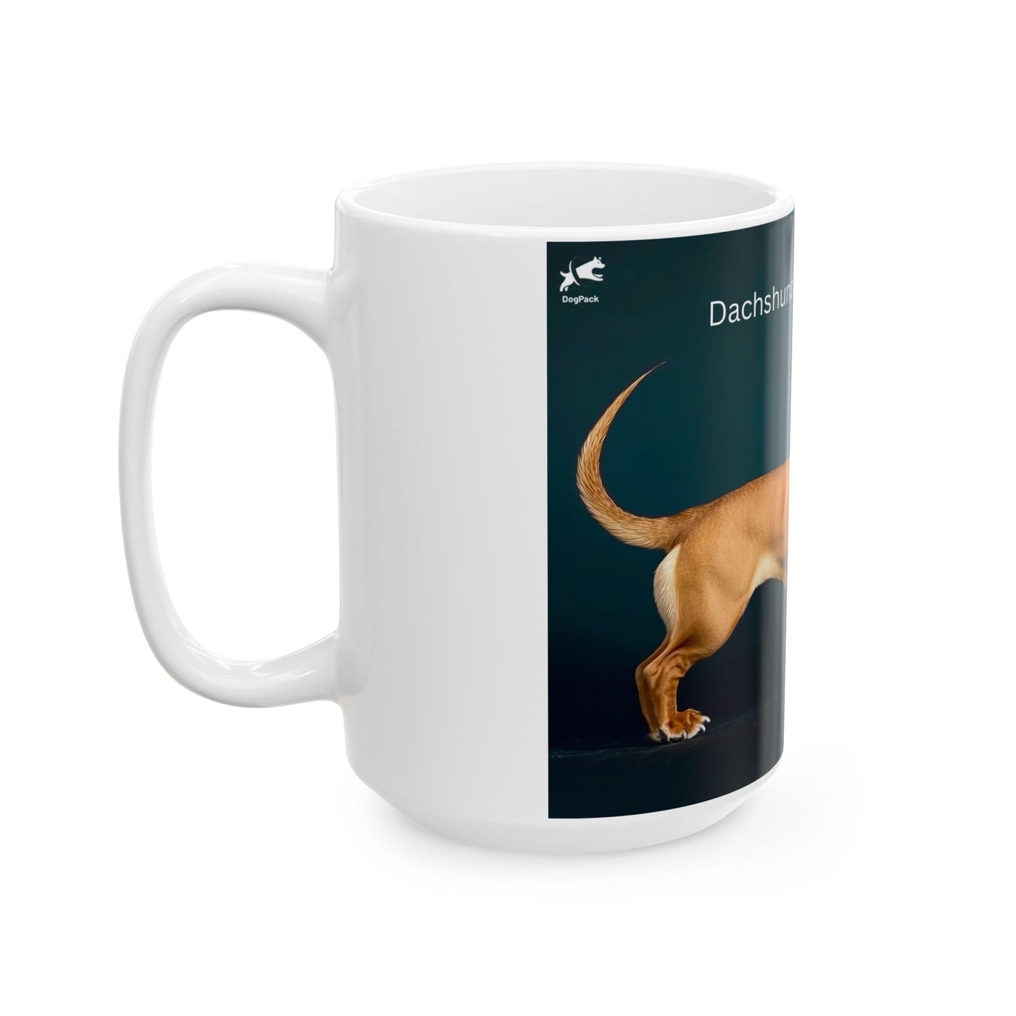 Dachshund Ceramic Mug – 11oz/15oz Coffee Cup with Dachshund Photo