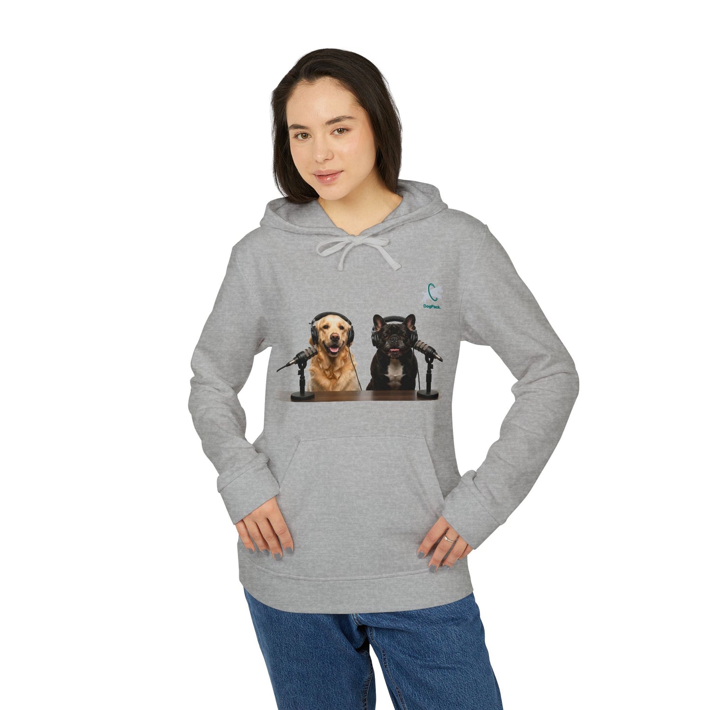 Goldie & Frenchie™ with DogPack® Logo Hoodie | Customized adidas sweatshirt