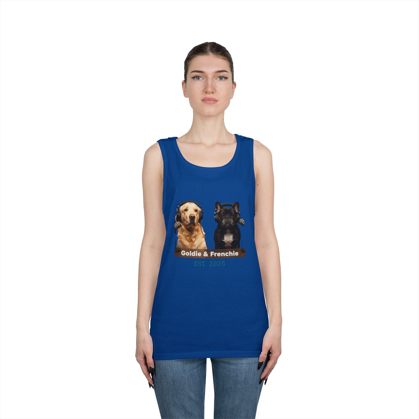 Goldie & Frenchie Front and Back Tank Top - Unisex