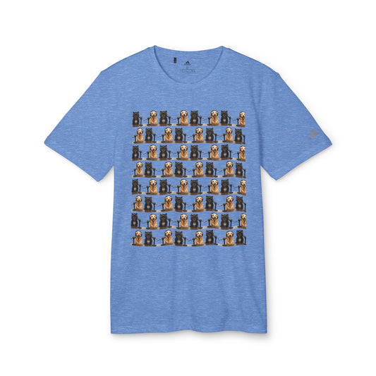 DogPack® presents Goldie & Frenchie™ Repeating Photo Print T-Shirt — adidas Performance Tee