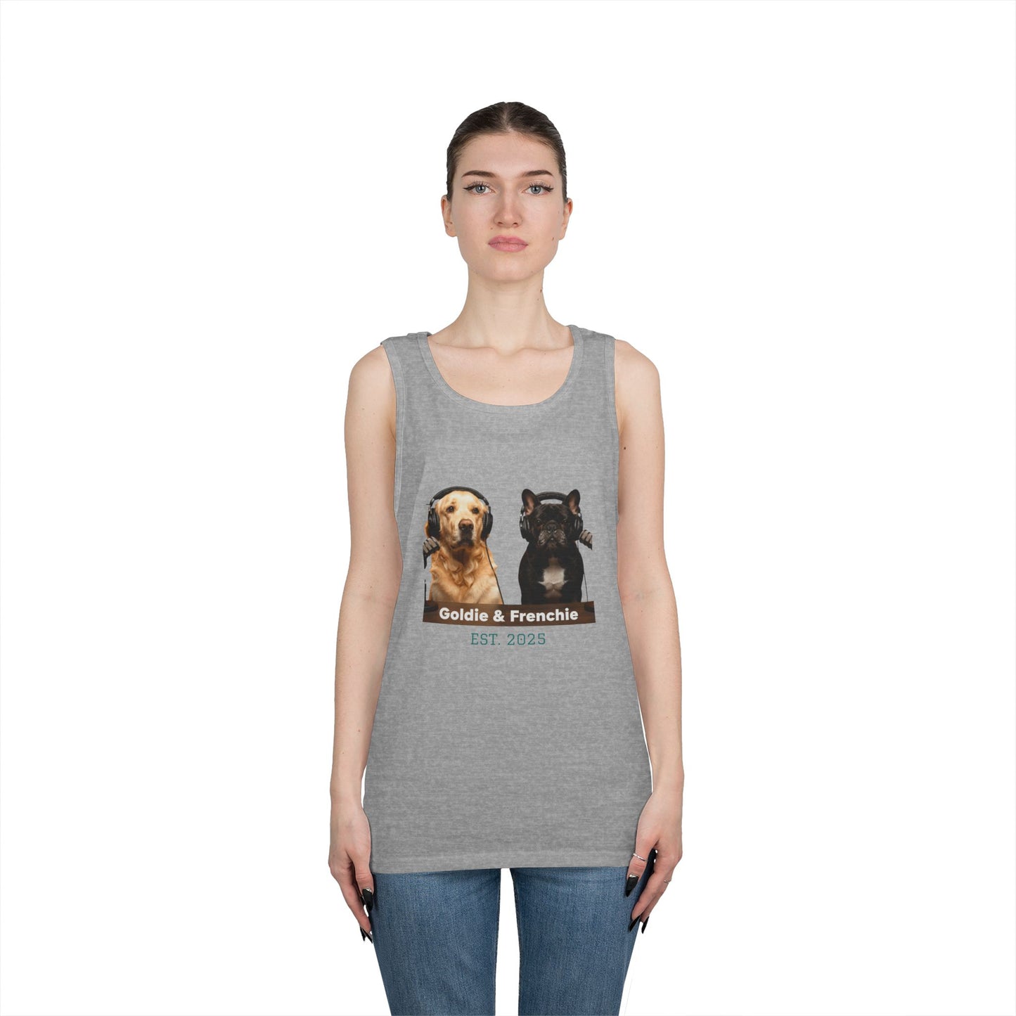 Goldie & Frenchie Front and Back Tank Top - Unisex