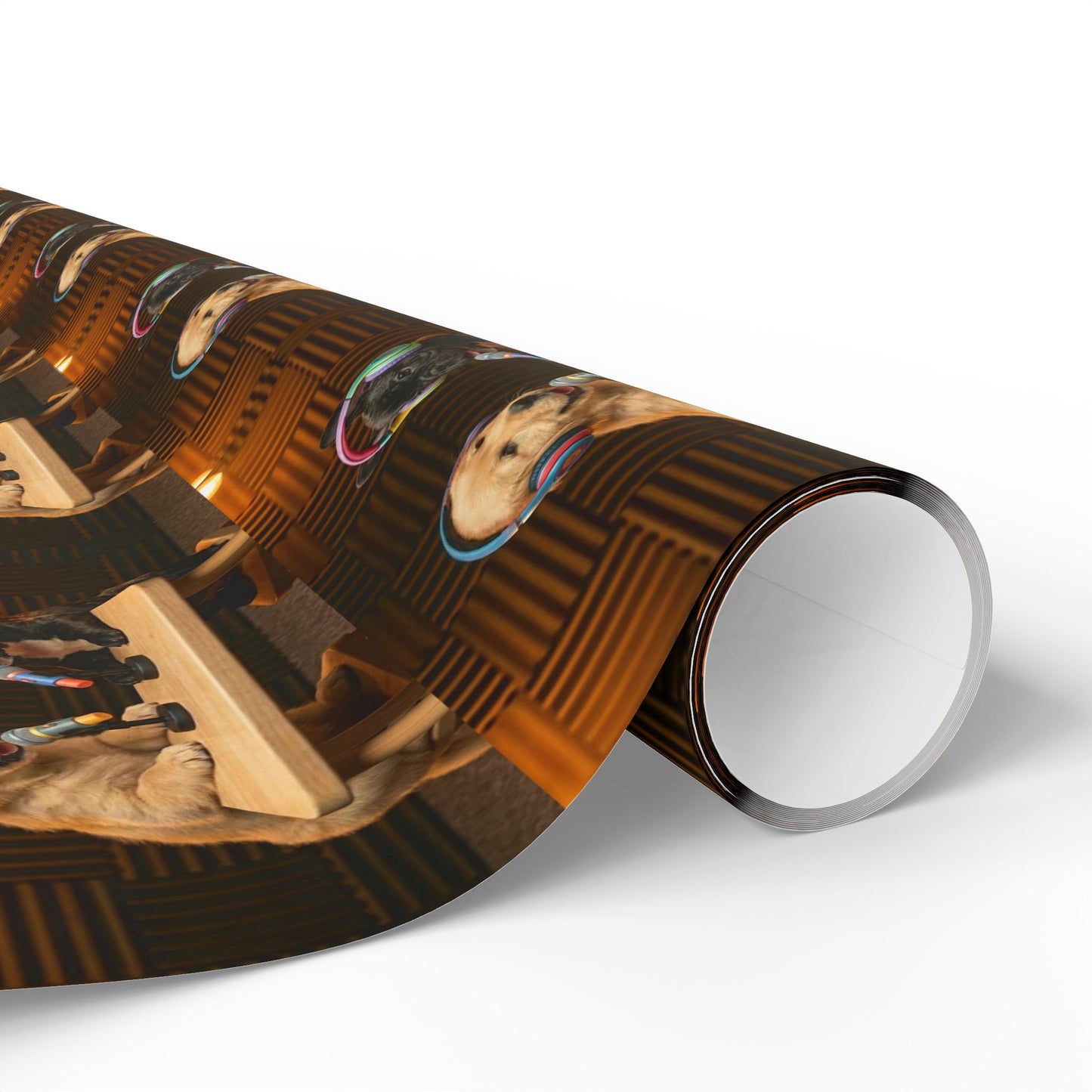 Baby Goldie & Frenchie Classic Studio Wrapping Paper Roll — Puppies on a Podcast Inspired Gift Wrap