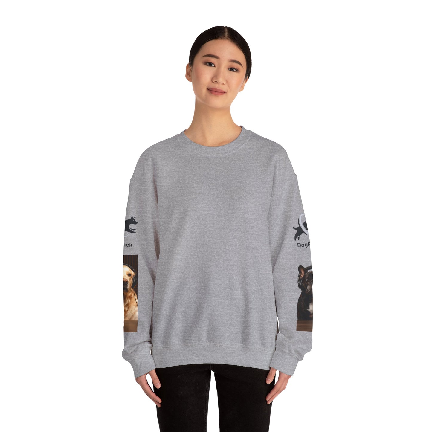 Goldie & Frenchie Have your Back Crewneck and Printed Sleeves