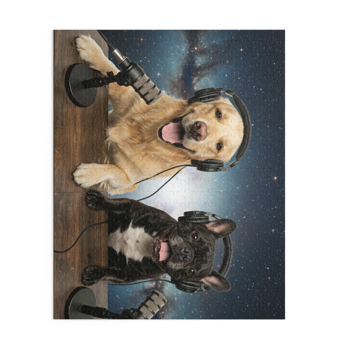Goldie & Frenchie Broadcasting from Space Puzzle — 120/252/500-Piece Jigsaw