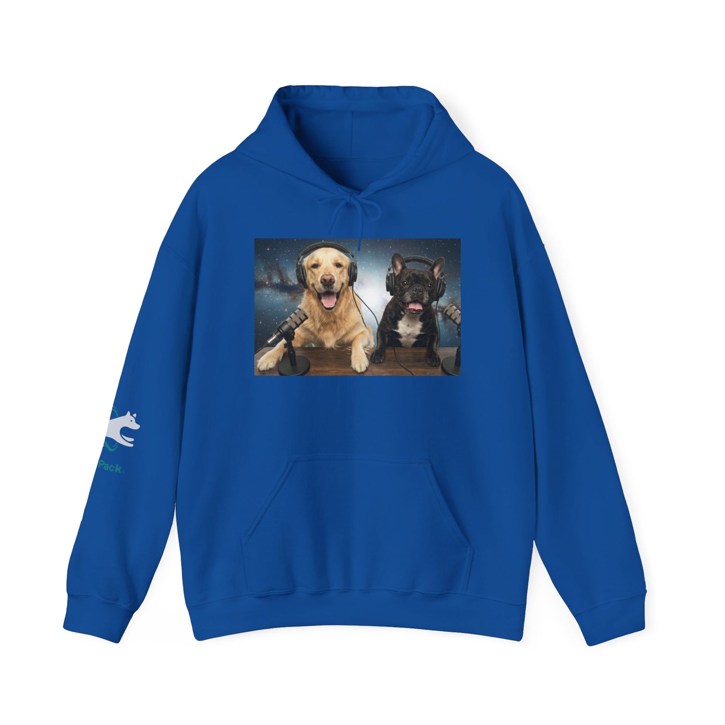 Goldie & Frenchie Cozy Hoodie Broadcasting from Space