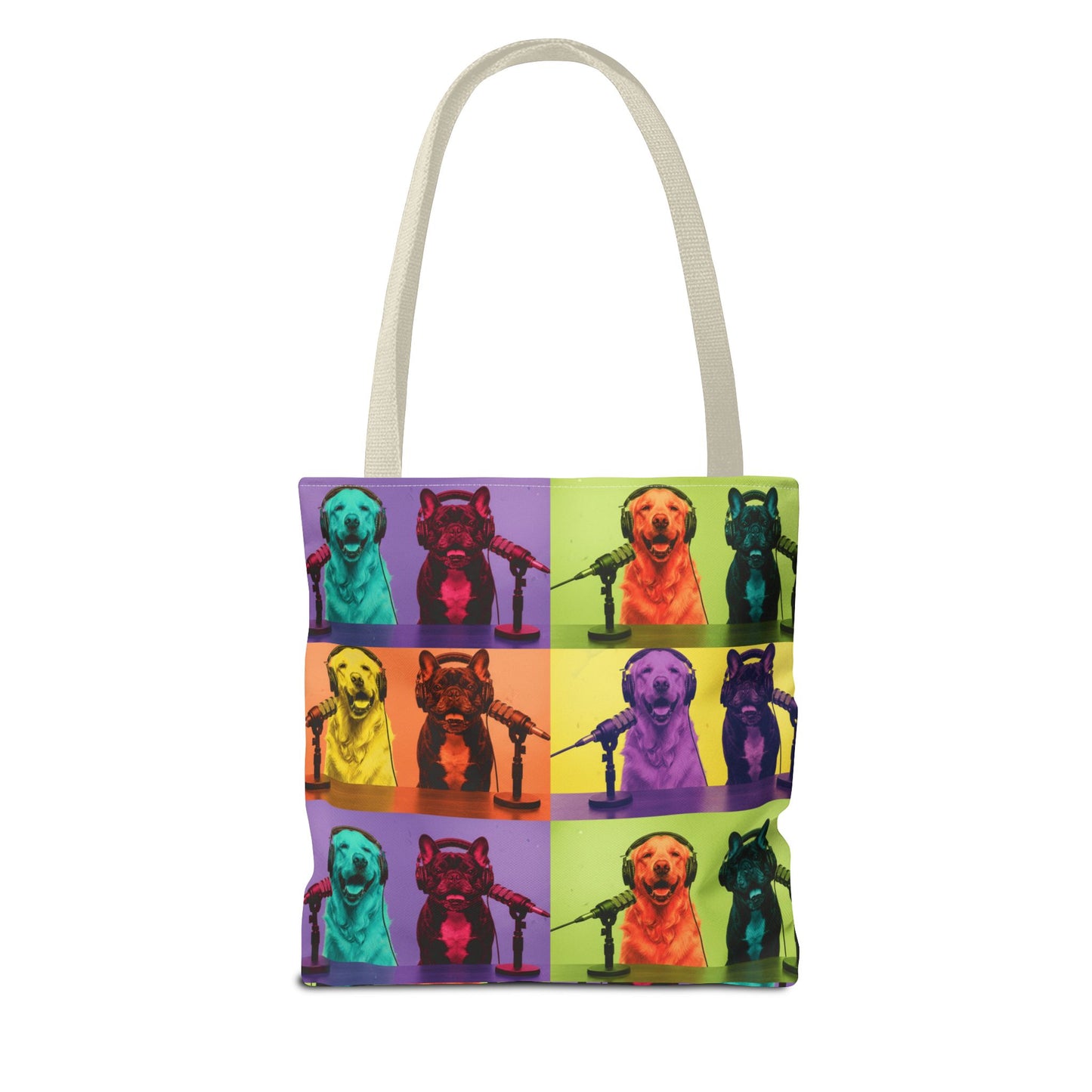 Goldie & Frenchie Pop Art Warhol Inspired Tote Bag - Choose your handle colour