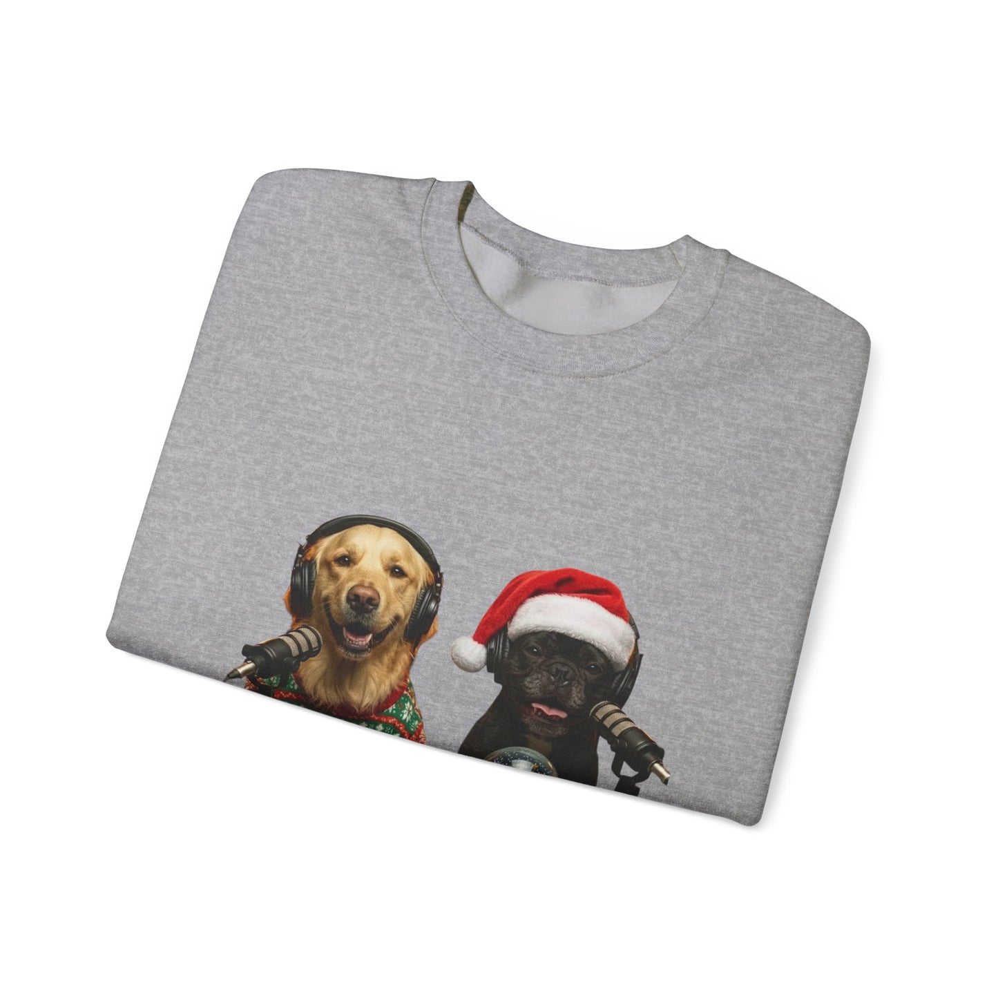 Goldie & Frenchie Christmas Crewneck with G&F sleeves