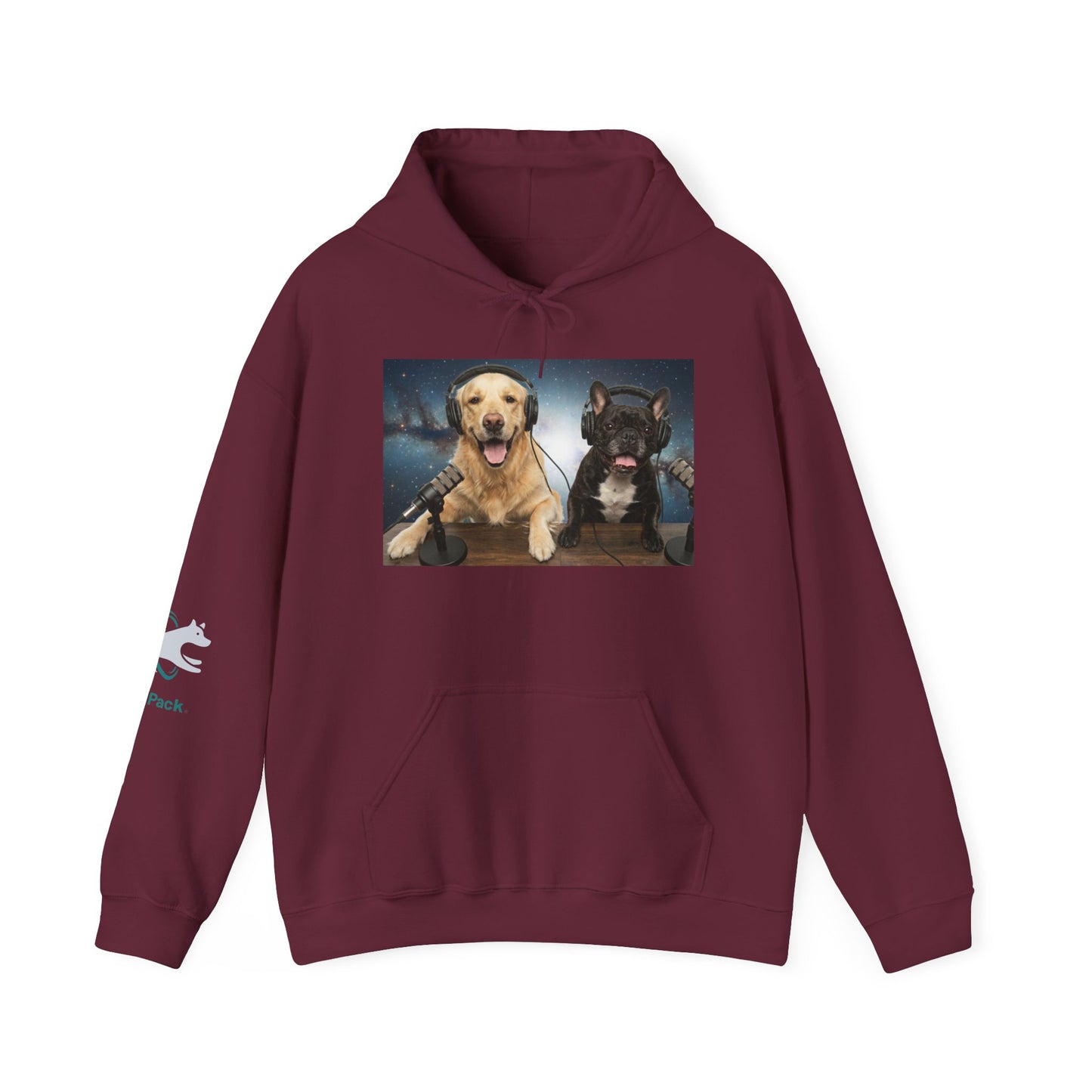 Goldie & Frenchie Cozy Hoodie Broadcasting from Space