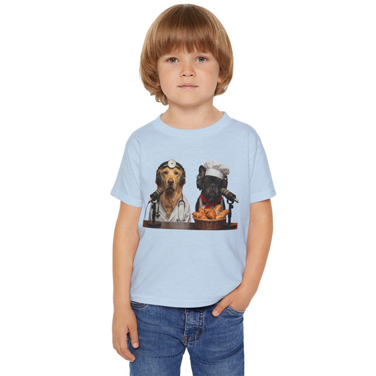 Goldie the Doctor & Frenchie the Baker Toddler T‑Shirt - Front & Back Print