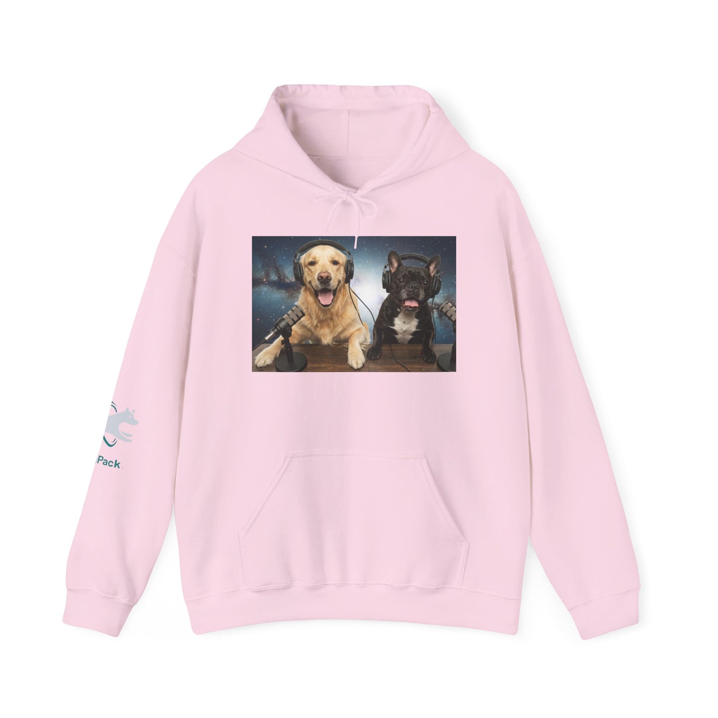 Goldie & Frenchie Cozy Hoodie Broadcasting from Space