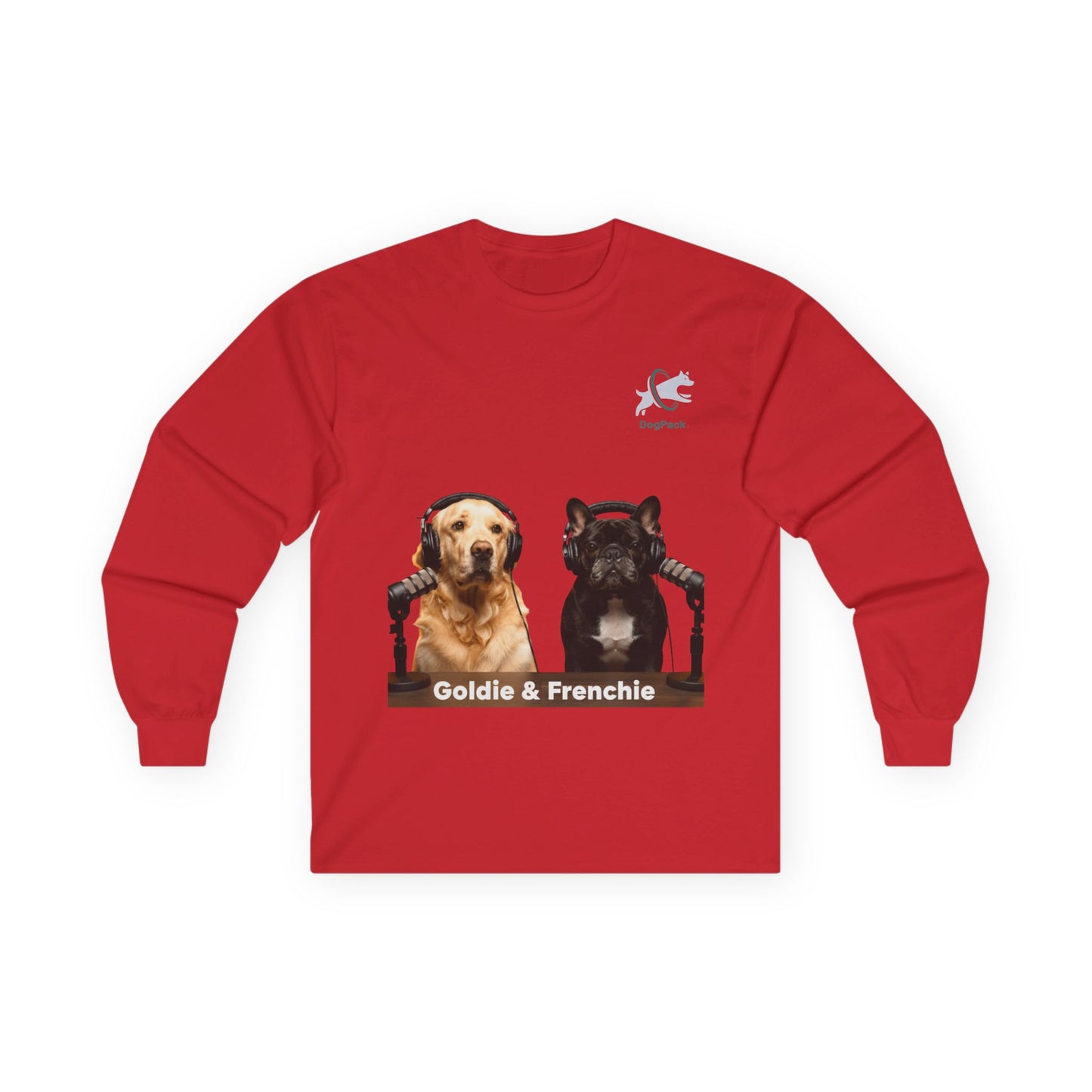 Goldie & Frenchie Long Sleeve Tee - Front and Back
