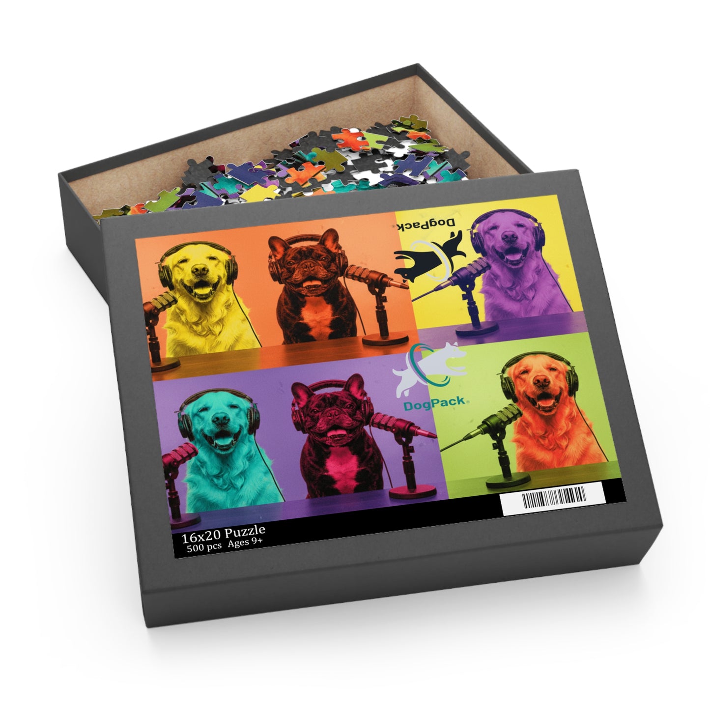 *LIMITED to 10 pieces ever sold* Goldie & Frenchie Warhol Inspired Pop Art  Puzzle — 120/252/500 Pieces Jigsaw Puzzle