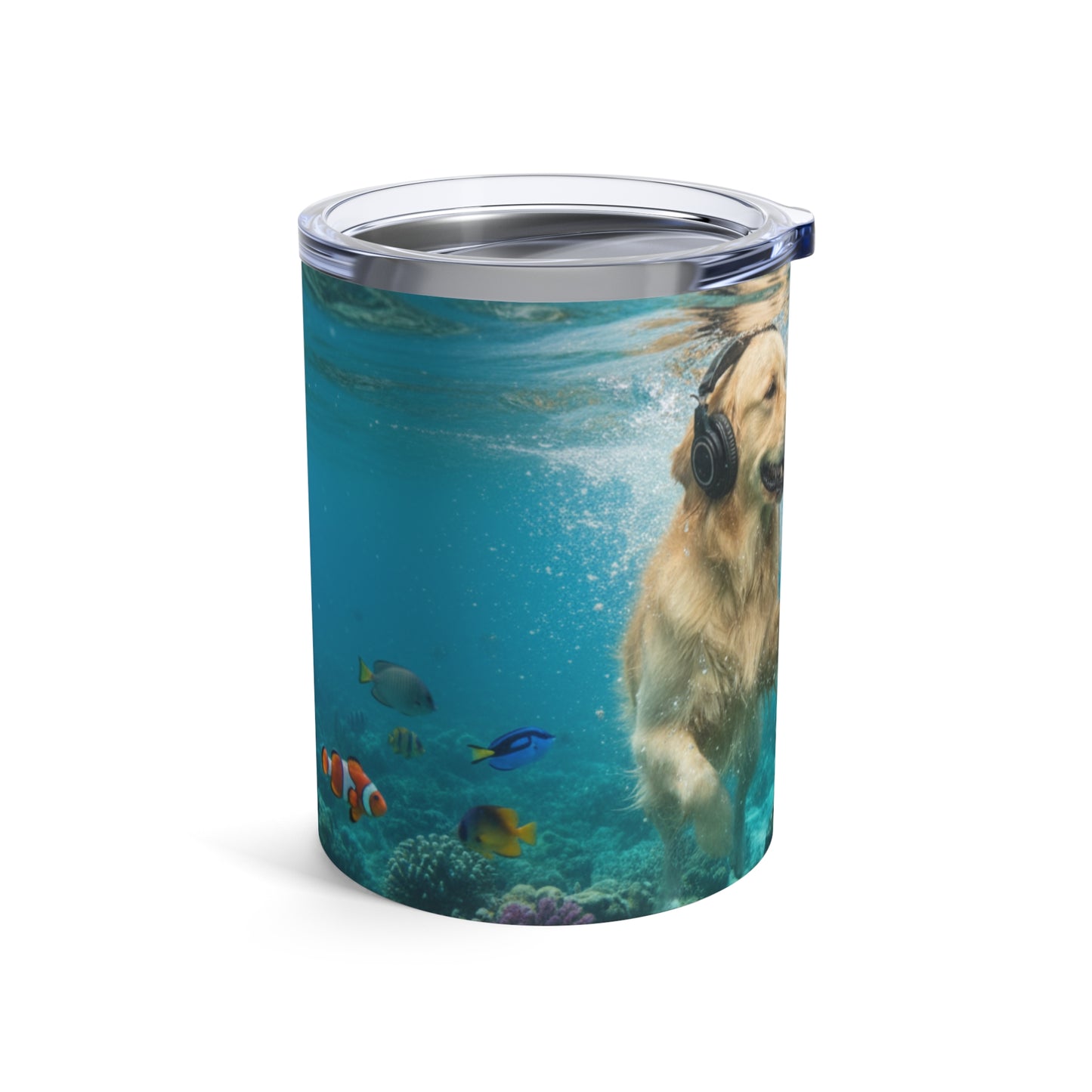 Goldie & Frenchie 10oz Dog Swim Tumbler - Underwater Dogs Travel Cup