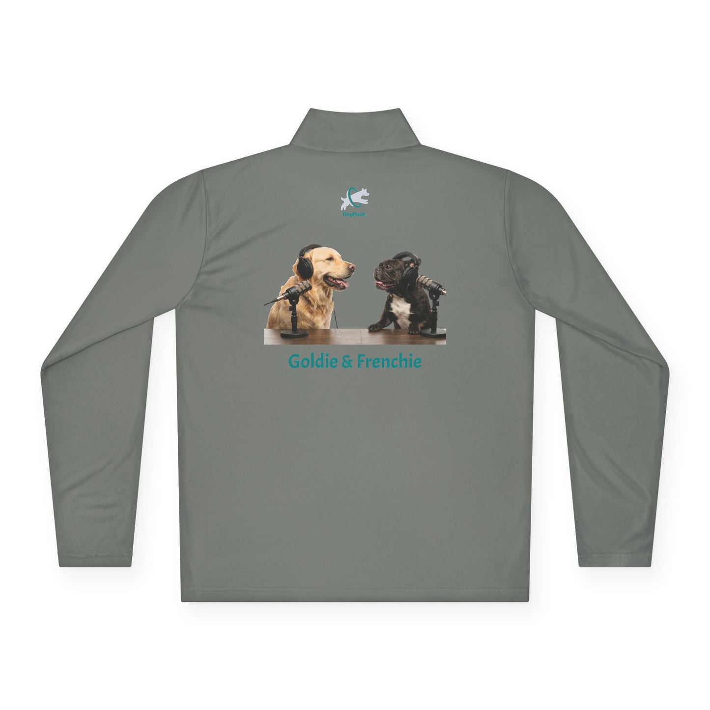 'Goldie & Frenchie' Quarter-Zip Pullover