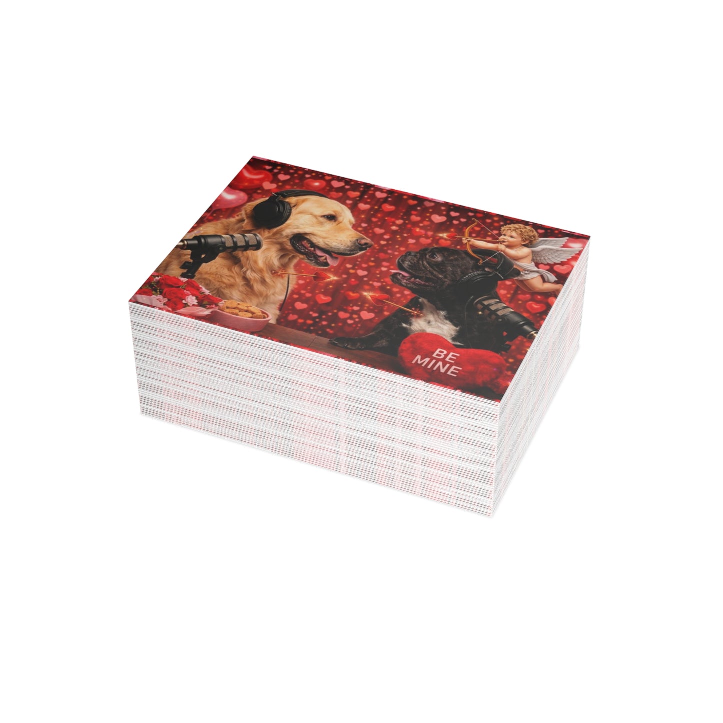 Goldie & Frenchie Valentines Day Postcard Bundles (envelopes included)