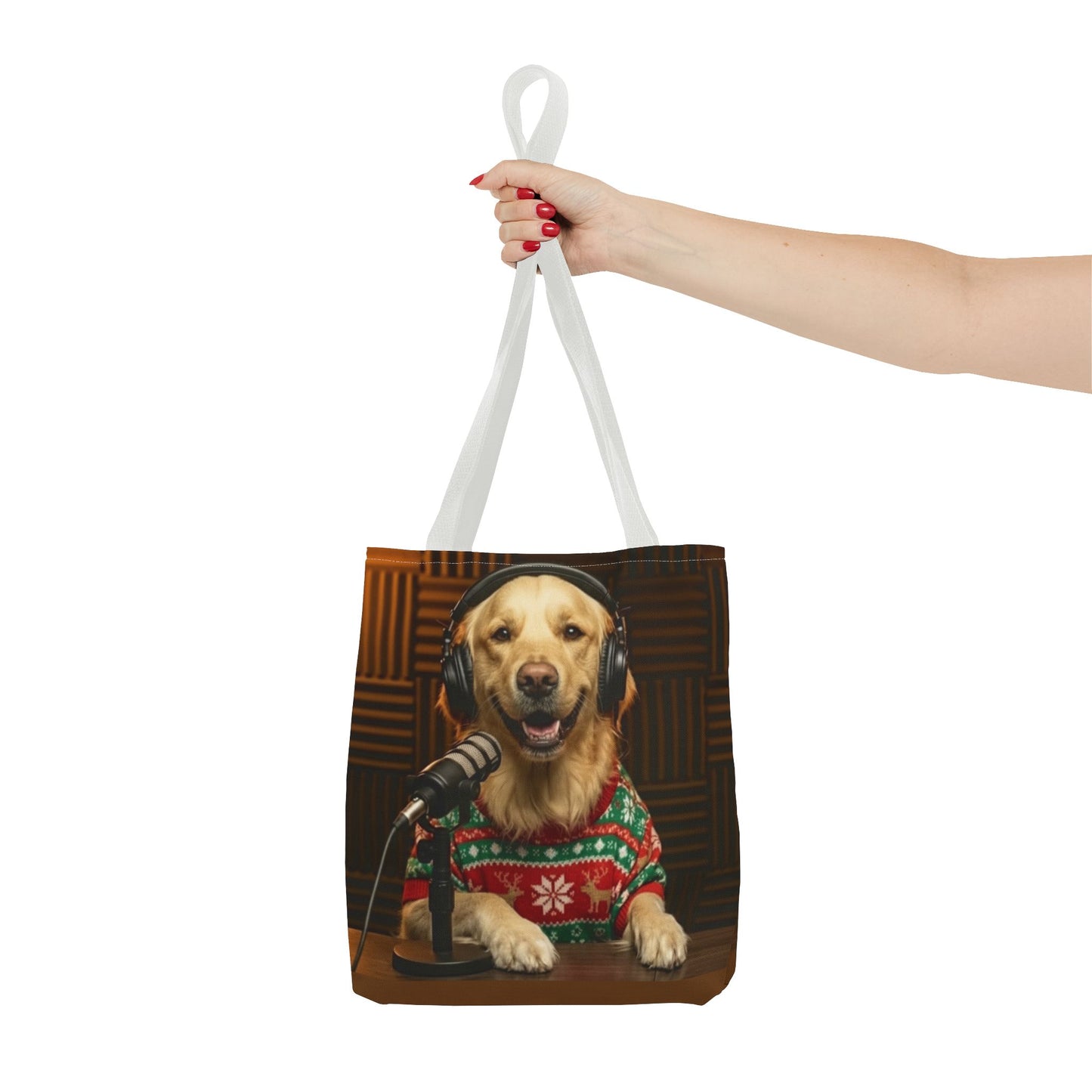Goldie & Frenchie Smiling Christmas Tote Bag