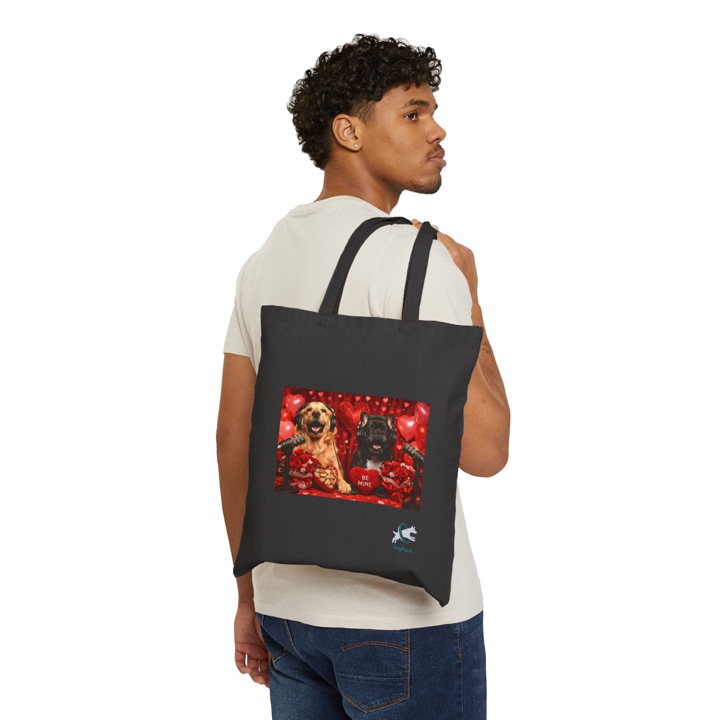 Goldie & Frenchie 'Valentines Day' Canvas Tote