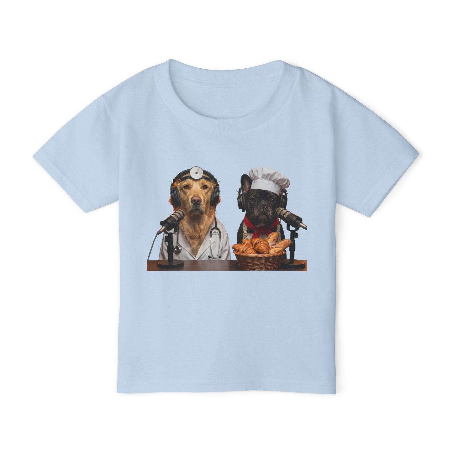Goldie the Doctor & Frenchie the Baker Toddler T‑Shirt - Front & Back Print