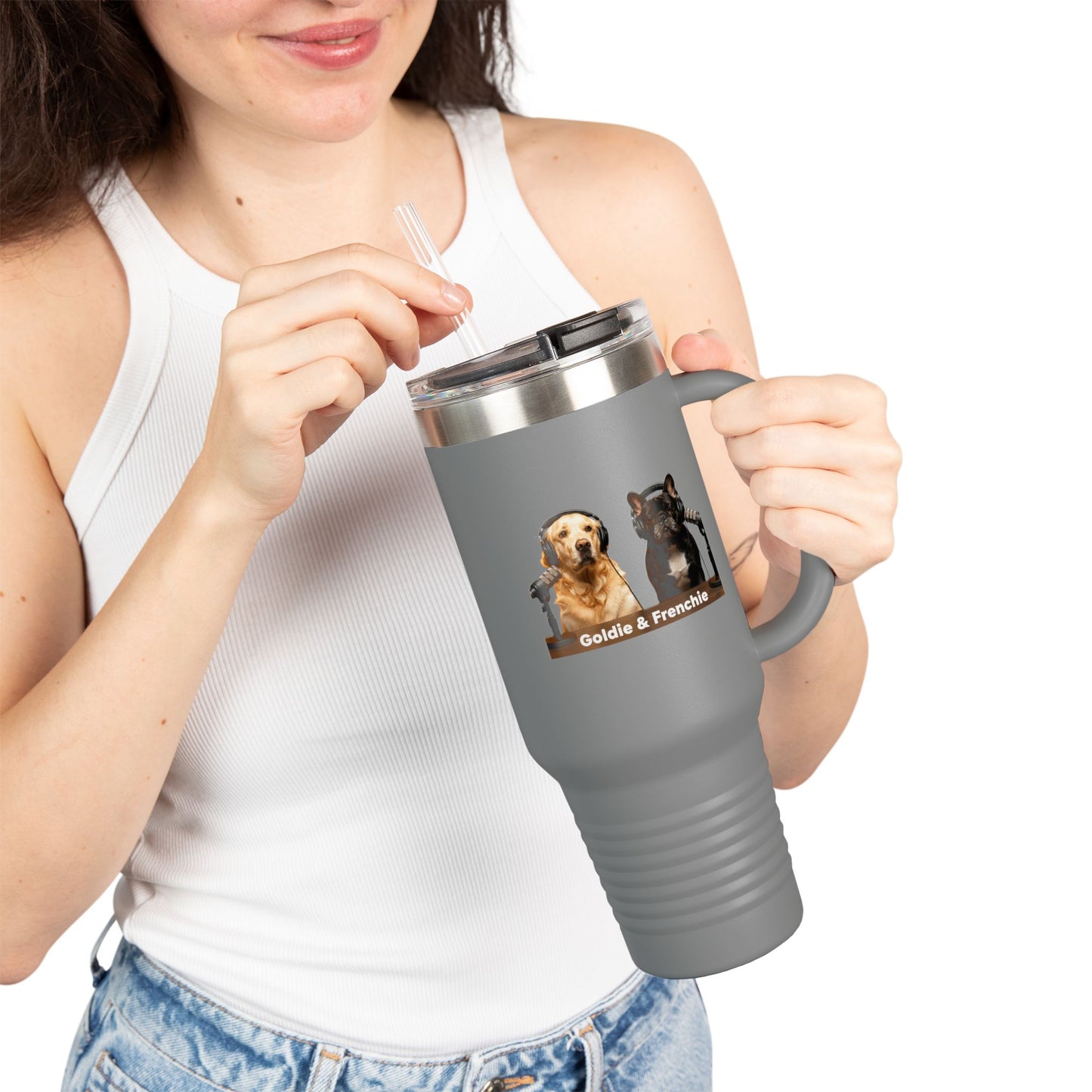 Goldie & Frenchie 40oz Insulated Travel Mug
