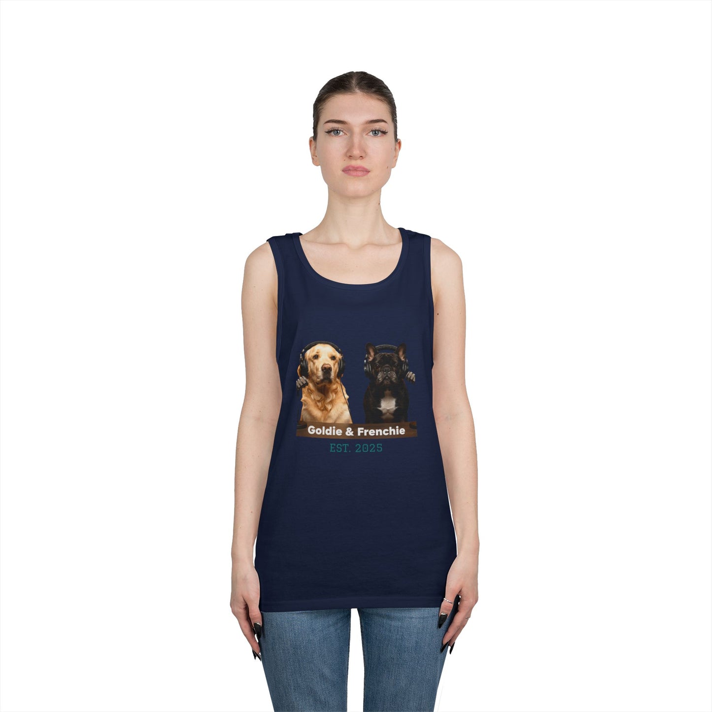 Goldie & Frenchie Front and Back Tank Top - Unisex