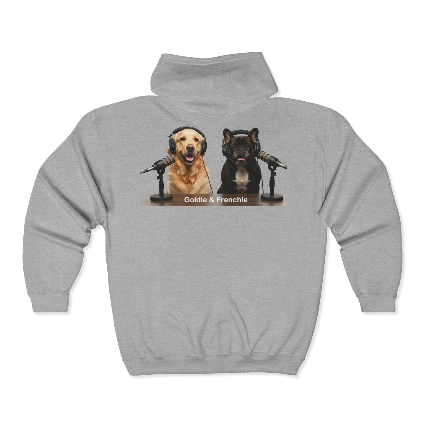 Goldie & Frenchie 'Something in between us' - Hooded Zip-up Sweatshirt