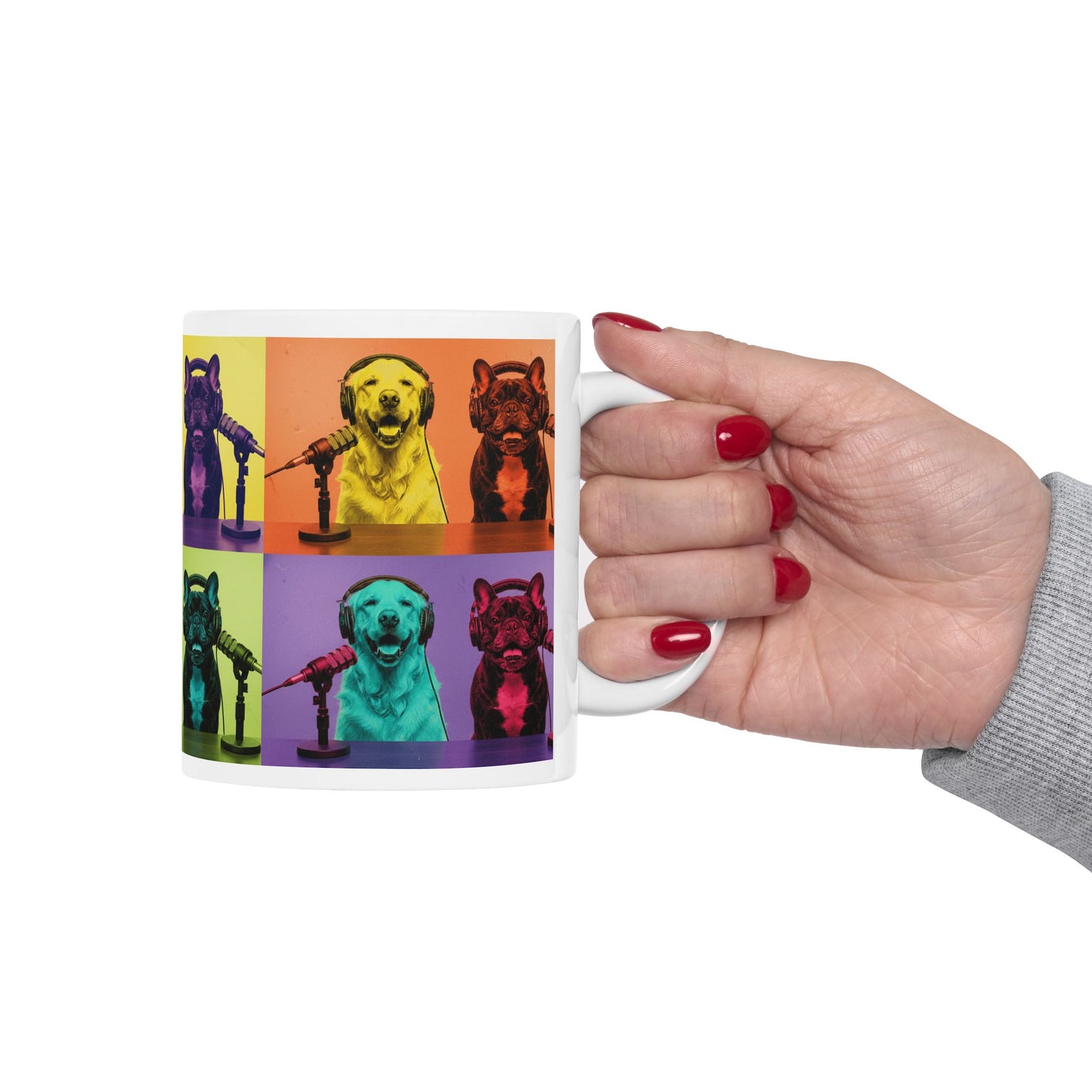 Goldie & Frenchie Warhol Inspired Pop Art Mug - (11oz & 15 oz)
