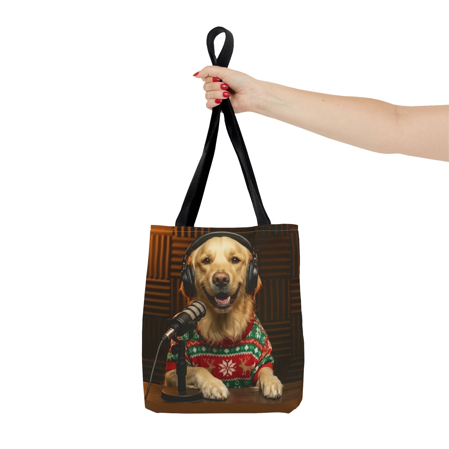 Goldie & Frenchie Smiling Christmas Tote Bag