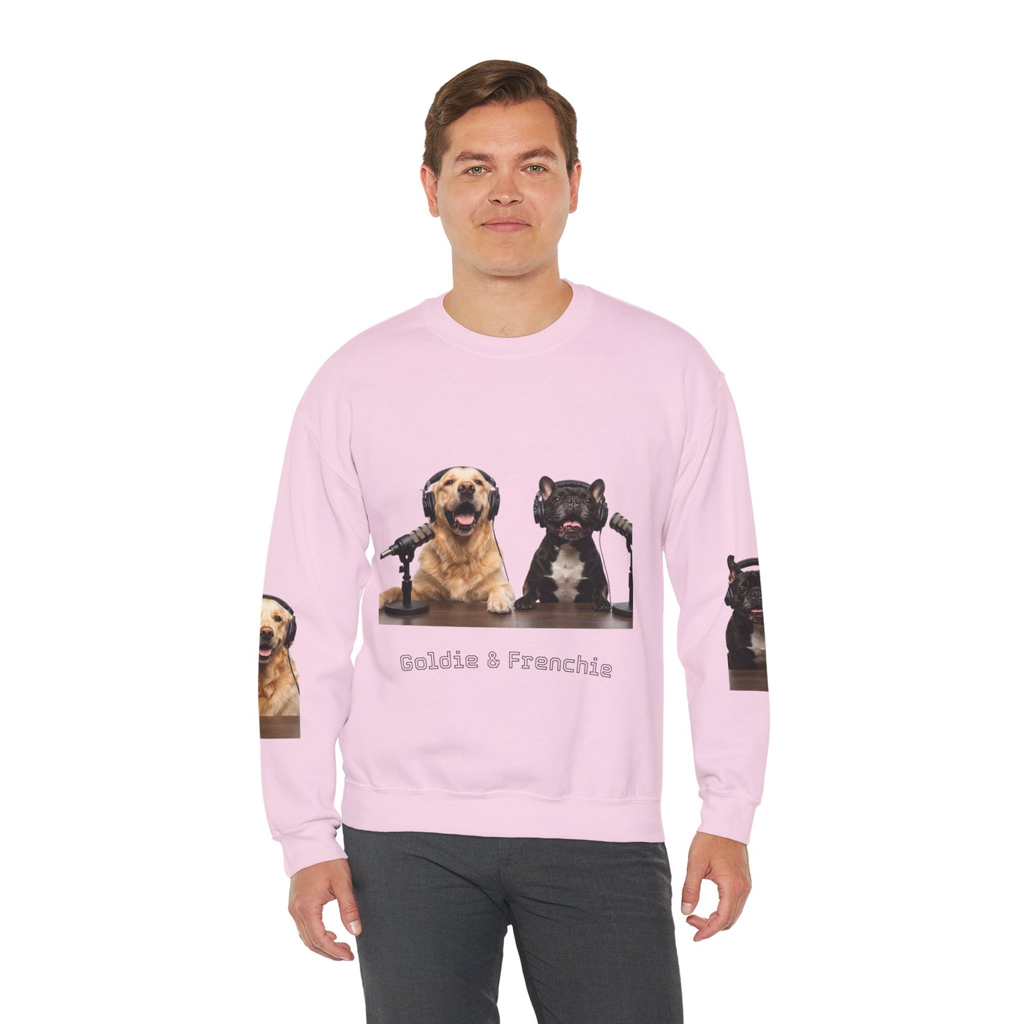 Goldie & Frenchie Smiling Crewneck with G&F sleeves