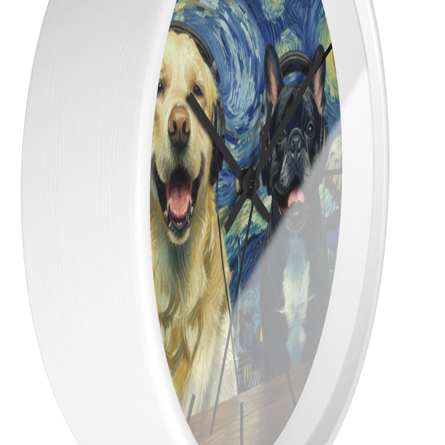 Goldie & Frenchie 'Starry Night' Wall Clock - Van Gogh Inspired